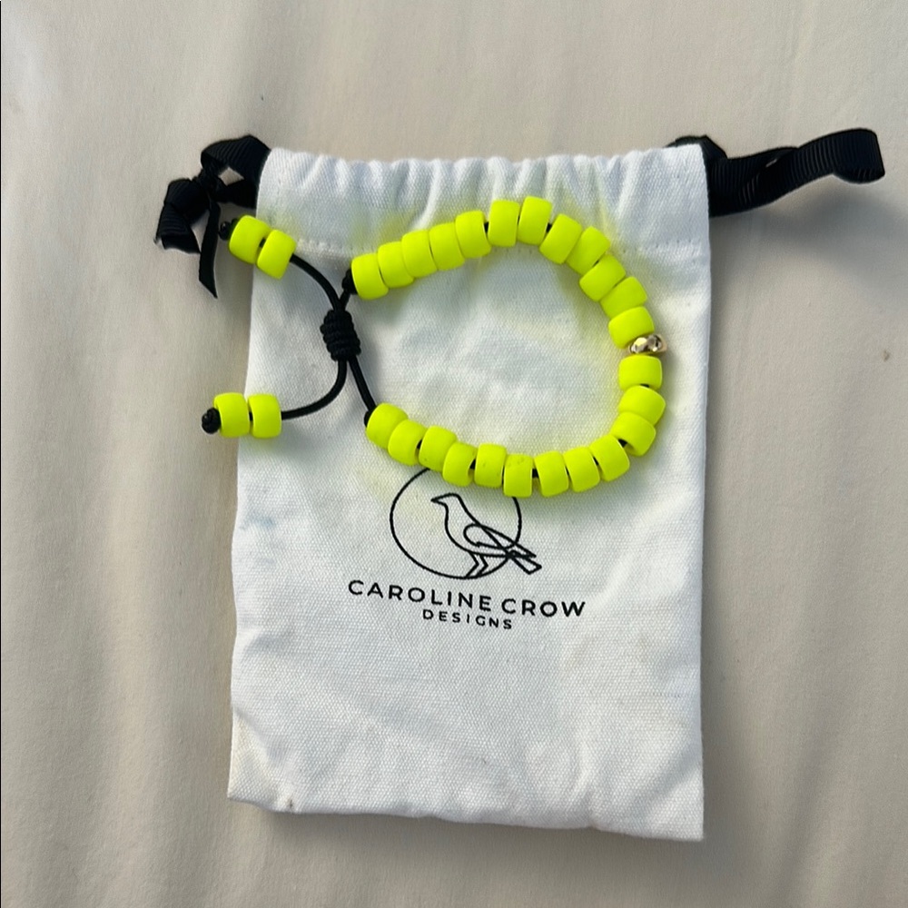 Neon bracelet with 14k yellow gold bead